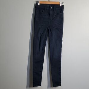 American Eagle Outfitters jeans women's size 00 blue super hi-rise jegging
